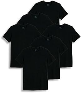Jockey Men's T-Shirts Slim Fit Cotton Stretch Crew Neck - 6 Pack, Black, M