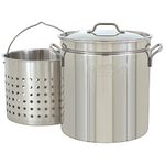 Bayou Classic 1136, 36-Qt. Stainless Fryer/Steamer with Vented Lid and Basket