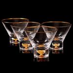 DUJUST Luxury Martini Glasses Set o