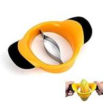 Beeiee Mango Slicer, Large Mango Splitter, Mango Cutter,Mango Pit Remover Tool,Mango Divider with Ergonomic Rubber Grip Handle, Easy Remove Pit and Divide (Large Slicer, Yellow)