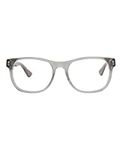 Gucci GG0004O Transparent Light Grey Striped Havana 53/19/145 unisex Eyewear Frame