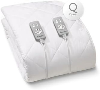 Breville, the Sleep Sound Quilted Queen Fitted Electric Blanket, White, LEB539WHT2IAN1