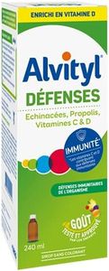 Alvityl - Sirop Défenses Immunitaires - Echinacées, Propolis, Vitamines C & D - Dès 3 ans - 240 ml