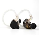 KZ ZSN PROX in Ear Earphones Yinyoo Balanced Armature Driver Hybrid Technology 1DD 1BA Earphone Earbuds Comfortable Ear Noise Cancelling Headphones for Cell Phone Android Women Men (w/o mic, Black)