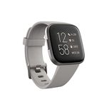Fitbit FB507GYSR Versa 2 Health & Fitness Smartwatch with Heart Rate, Music, Alexa Built-in, Sleep & Swim Tracking, Stone/Mist Grey, One Size (S & L Bands Included) (Stone/Mist Grey)
