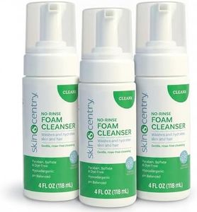 SKINCENTRY No-Rinse Foam Cleanser - Hospital Grade Waterless Hair & Body Wash, Hypoallergenic Rinse-Free Shampoo for Sensitive & Dry Skin, Paraben, Sulfate & Dye Free - Pack of 3 (4 oz Each)