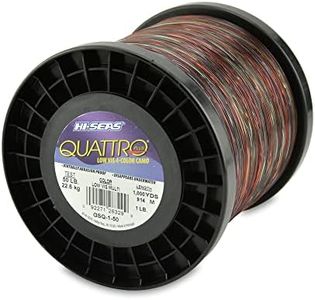 Hi-Seas Quattro Monofilament Line, 50 lb / 22.6 kg Test, 028 in / 0.70 mm Dia, 4-Color Camo, 1000 yd / 914 m