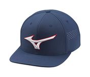 Mizuno Golf Tour Flat Snapback Hat Navy