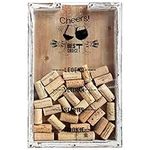 Lily's Home Wine Funny Wine Cork Holder, Shadow Box Makes The Ideal Gift for The Happy and Hydrated Wine Lover, Wood and Glass