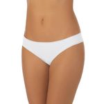 OnGossamer Women's Cabana Cotton Hip Bikini Panty - White - L