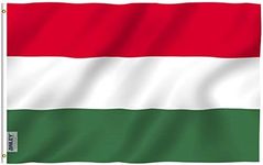 ANLEY Fly Breeze 3x5 Feet Hungary Flag - Vivid Color and Fade proof - Canvas Header and Double Stitched - Hungarian Flags Polyester with Brass Grommets 3 X 5 FT