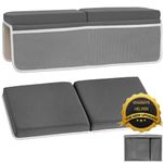 UNIKOO Bath Kneeler and Elbow Rest Pad Set, Comfortable Bath Kneeler with Arm Support and Pockets, Non-Slip Bathtub Kneeling Pad for Baby Bathing, Quick Drying Mat Cushion Painless Memory Foam