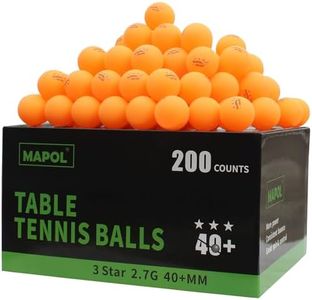 MAPOL 200 Count Table Tennis Balls, 3 Star Advanced Training Ball, Bulk Ping Pong Balls for Indoor & Outdoor Sports (Orange)
