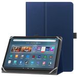 HoYiXi Universal Case for 9-10.1 inch Tablet Fire HD 10/ Fire HD 10 Plus with Stand Folio and Hand Strap Protective Cover for 9"-10.1" Samsung Huawei Lenovo Android Tablet - blue