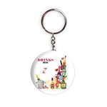HOLA Keychains White Color Handmade Bottle Opener Food Drink D3 Glossy Finish Design Pack of 1