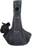 Alfie Pet - Chico 2.0 Revisible Pet Sling Carrier with Adjustable Strap - Color: Denim and Brown