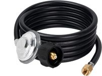 MOASKER Universal 12 Feet QCC1 Low Pressure Propane Regulator Hose, Propane Tank Adapter Hose for Most LP Gas Grill Weber Charbroil, Propane Fire Pit, RV, Water Heater and More, 3/8" Female Flare Nut