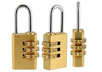 Homeproducts4u Digit Brass Number Lock Small Bag Lock Travel Lock Luggage Resettable Password Locks Combination Padlock 1Piece Gold