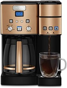 Cuisinart Single Serve + 12 Cup Coffee Maker, Offers 3-Sizes: 6-Ounces, 8-Ounces and 10-Ounces, Stainless Steel, SS-15CP, Copper