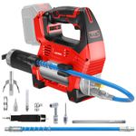Kistrba Cordless Grease Gun for Milwaukee M18 18V Battery (No Battery), Brushless Motor, 12000 PSI High Pressure, 170g/min, 60cm Hose, with LED Light, 3-Speed Control, for Tractors Trucks Machinery