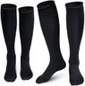 CAMBIVO Compression Socks for Women & Men 2 Pairs, Flight Socks Compression Stockings for Running, Flight, Sports, Travel, Unisex
