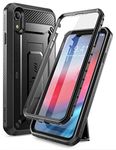 SUPCASE iPhone XR Case, Apple iPhone XR Full-Body Rugged Holster Case with Built-in Screen Protector - (Black)