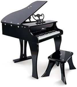 Hape Happy Grand Piano Toddler Wooden Musical Instrument, Black,L: 19.7, W: 20.5, H: 23.6 inch