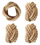 YourKart Handmade Classic Braided Jute Napkin Rings for Christmas, Thanksgiving, Holiday Party, Dinner Party, Beach Party - Napkin Holder Set of 4 (Natural)