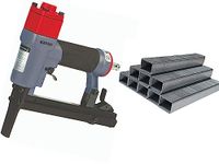 Kaymo Pneumatic Stapler Gun Long Nose ECO-PS8016LN Grey with Red with 80 Series 8009 Heavy Duty Staple Size 9mm (10000 Pieces)…