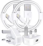 iPhone Charger Plug and Lightning Cable, [Apple MFi Certified] iPhone USB Fast Wall Charging Adapter with 2 Pack Lightning to USB Fast Charging Cord for iPhone 13/12/11/XS/XR/8/7/6/6s Plus/SE/iPad