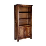 Gocosy Canvas Book Rack (Provincial Teak, Sheesham Wood)