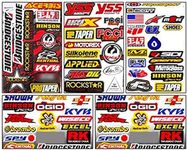 5 Sheets Dirt Bike Stickers Car Racing Decal Logo Motocross Motorcycle Graphic Logo Truck Bicycle Bike Stickers