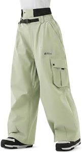 HIGH EXPERIENCE Mens Womens Snowbaord Pants 3L Baggy Snow Ski Pants