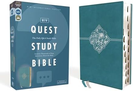 NIV, Quest Study Bible, Leathersoft, Teal, Thumb Indexed, Comfort Print: The Only Q and A Study Bible