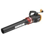 WORX Turbine 12 Amp Corded Leaf Blower with 110 Mph and 600 Cfm Output and Variable Speed Control-WG520