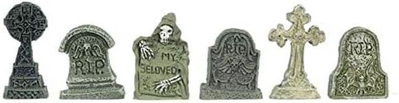 Melody Jane Dollhouse 6 Gravestone Tombstone Headstone Halloween Graveyard 1:24 Accessory