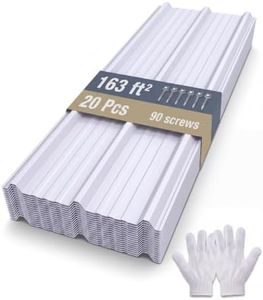 Garvee Ribbed Metal Roofing Panels, 163 Ft², 59.1'' L x 19.8'' W, 20 Pcs