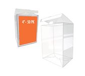 (Pop hunt Collectibles) Pop Protector Case with Locking Tab and Anti Scratch Film for 4" Pops 50 Pack