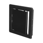 ECOPRO VENT 6" x 6" Black Plastic Access Panel. Service Shaft Door Panel. Plumbing, Electricity, Heating, Alarm Wall Access Panel for Drywall. Bathroom Services Access Hole Cover.