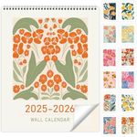 Guasslee Wall Calendar 2025-2026, Vertical Calendar Wall 2025, 18-Month Aesthetic Calendar From 2025 Jan-2026 Jun, 28" X 11" Monthly Planner Wall With Thick Paper, Floral Design for Home Office