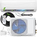 MINI Split Air Conditioner and Heating System, 18000BTU, 208-230V, 19 SEER Wall-Mounted Ductless AC Unit with 1.5Ton Heat Pump & Pre-charged Inverter System Cools up to 1250 Sq.Ft