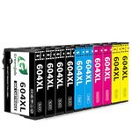 Greenjob 604XL Ink Cartridge Replacement for Epson 604 Ink Cartridges Multipack Compatible with Expression Home XP-2200 XP-2205 XP-3200 XP-3205 XP-4200 XP-4205 Workforce WF-2910 WF-2930 (10-Pack)