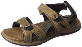 Woodland Men's Khaki Leather Sandal-7 UK (41EU) (GD 4176121)