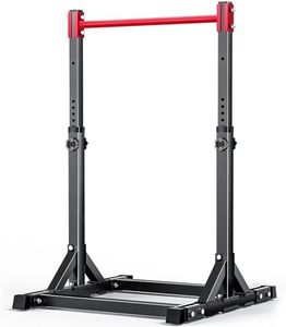 AFFLUENT Pull Up Bar Stand Free Standing Pull Up Bar Station 8 Adjustable Heights Power Tower for Home Gym Workout 330lbs Capacity Red