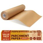 Katbite Parchment Paper Heavy Duty Unbleached Baking Parchment Roll, 38CM x 74M, Non Stick Baking Paper Roll for Baking, Cooking, Freezing, for Oven, Kitchen, Air Fryer, Freezer, Pastry