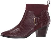 Bella Vita Women's Elektra Ii Western Inspired Bootie Ankle Boots, Burgundy Crocodile, 5 UK