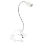 RTNLIT E26 /E27 Clip Desk Lamp Holder, Clamp Lamp Fixture with On/Off Switch US Plug, Flexible Gooseneck Light Bulb Socket for Reptiles Desk Lamp Grow Aquarium Light, 4.1Ft Cable