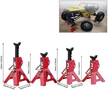 4pcs RC Car Scale Jack Stands,Mini Toy 3Ton 6 Ton Jack Stand for D90 Axial Wraith Scx10 1/10 RC Crawler Car