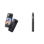insta360 X3 Action Camera, 1/2" Sensor, 5.7K 360 Capture, Optical Zoom 3X, 72 MP 360 Photo, 4K Singl