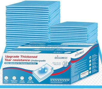 BIGGMED Tear-Resistant Incontinence Bed Pads 40'' x 36'' (50 Count) with 125 Gram Heavy Duty Disposable Underpads Chucks Pads for Adults, Kids & Elderly | Protection Pads for Bed, Sofa, and Chair